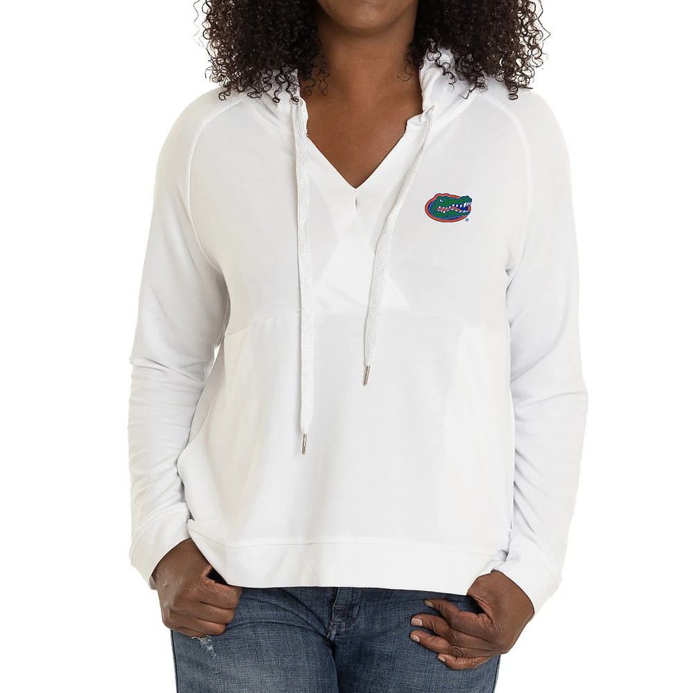 Women's White Florida Gators Christine Pullover Hoodie