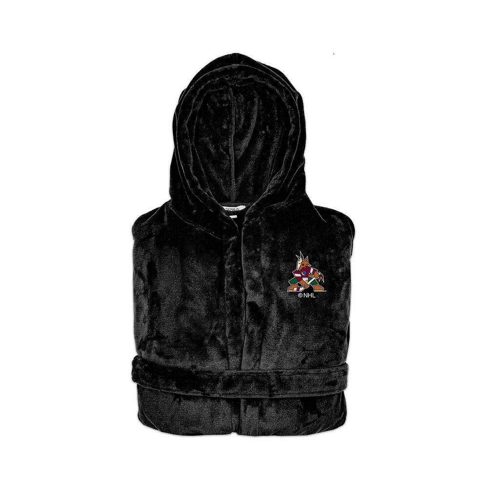 Unisex ISlide Black Arizona Coyotes Phantom Hooded Bathrobe