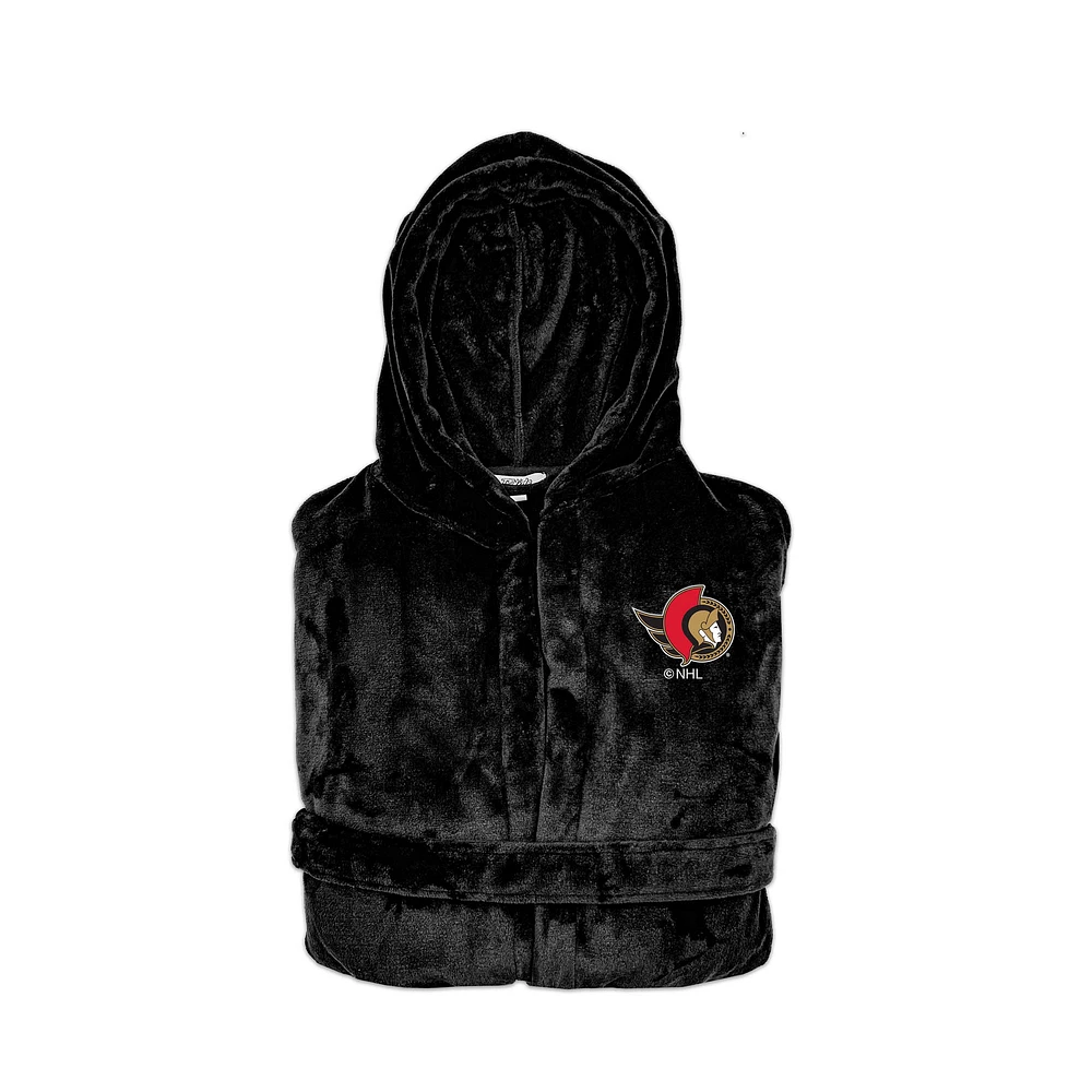 Unisex ISlide Black Ottawa Senators Phantom Hooded Bathrobe
