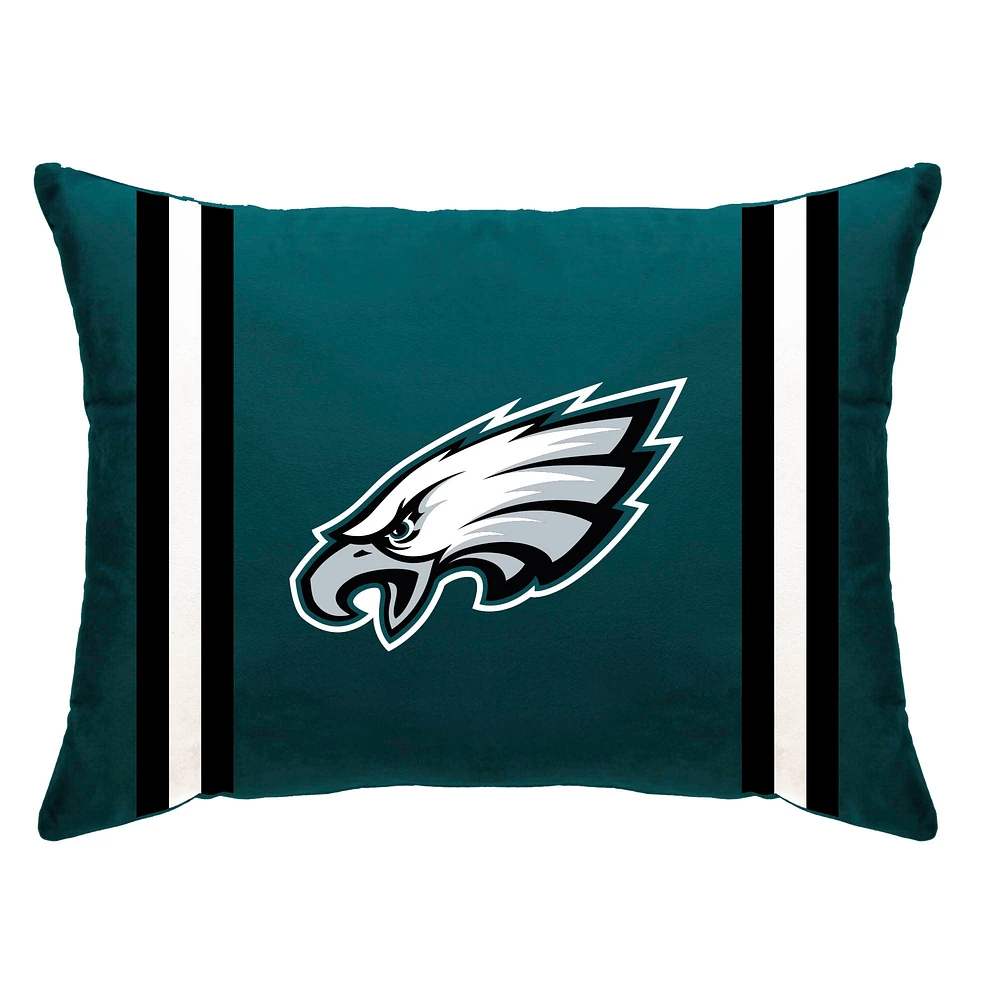 Philadelphia Eagles 20" x 26" Standard Stripe Logo Micro Plush Bed Pillow Cover
