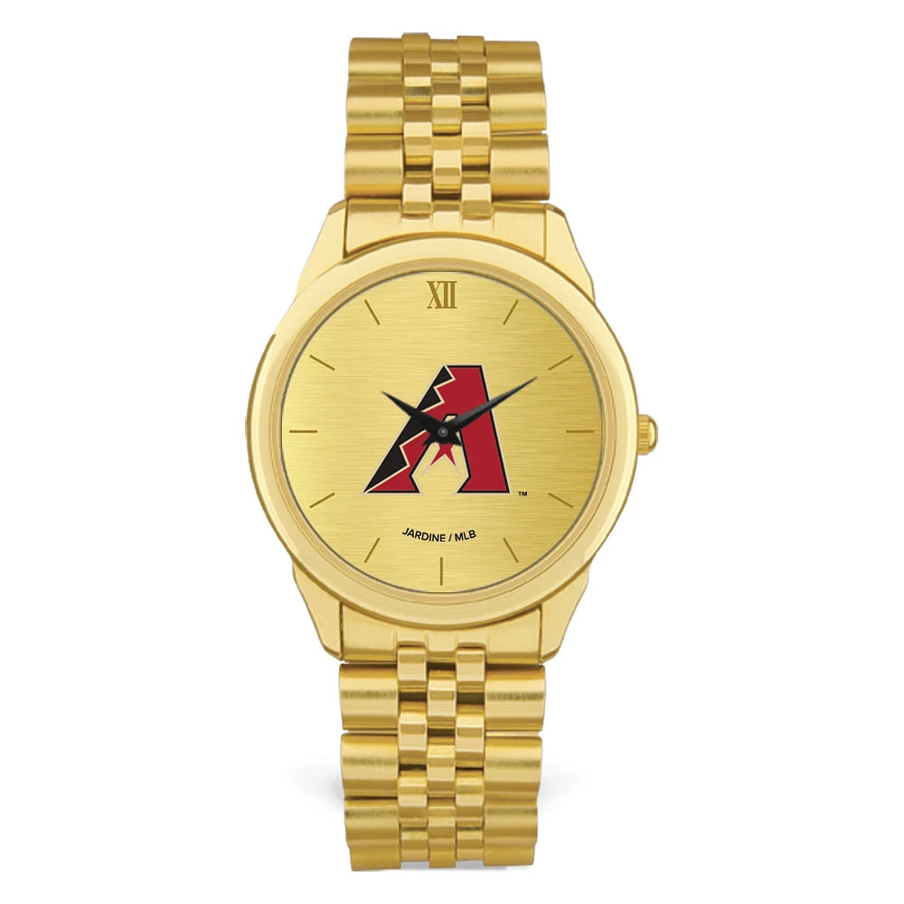 Men's Gold Arizona Diamondbacks Rolled Link Bracelet Wristwatch