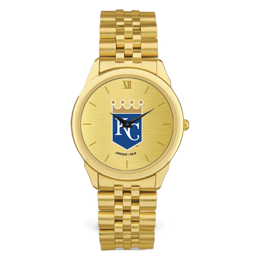 Men's Gold Kansas City Royals Rolled Link Bracelet Wristwatch