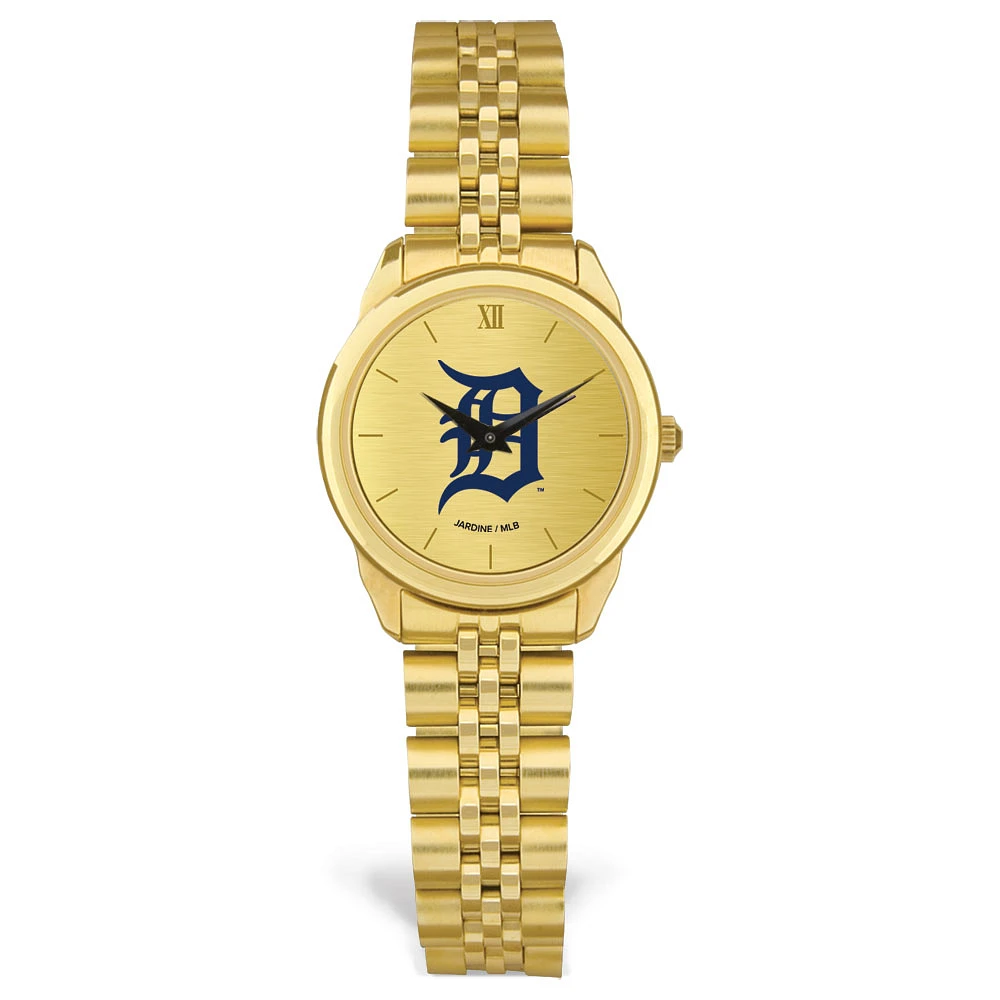 Women's Gold Detroit Tigers Rolled Link Bracelet Wristwatch