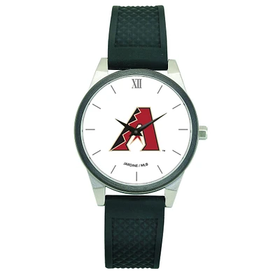 Women's Black Arizona Diamondbacks Silicone Strap Wristwatch