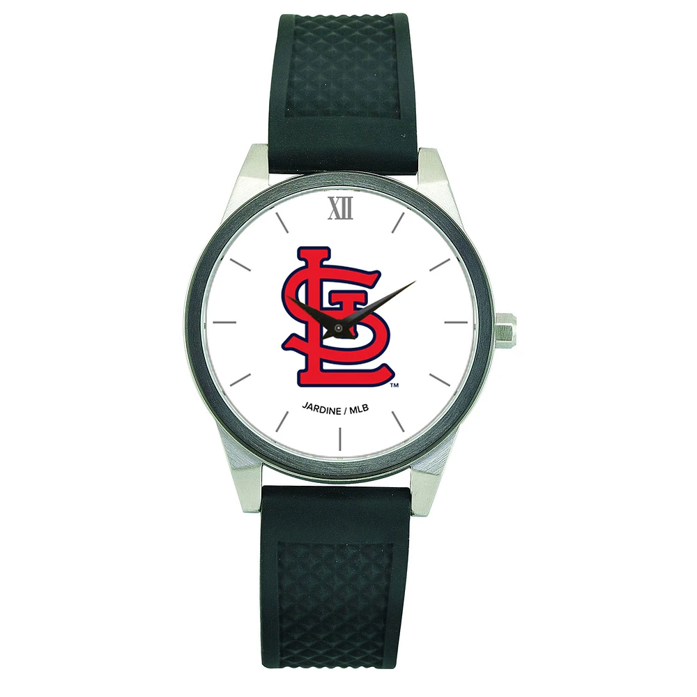 Women's Black St. Louis Cardinals Silicone Strap Wristwatch