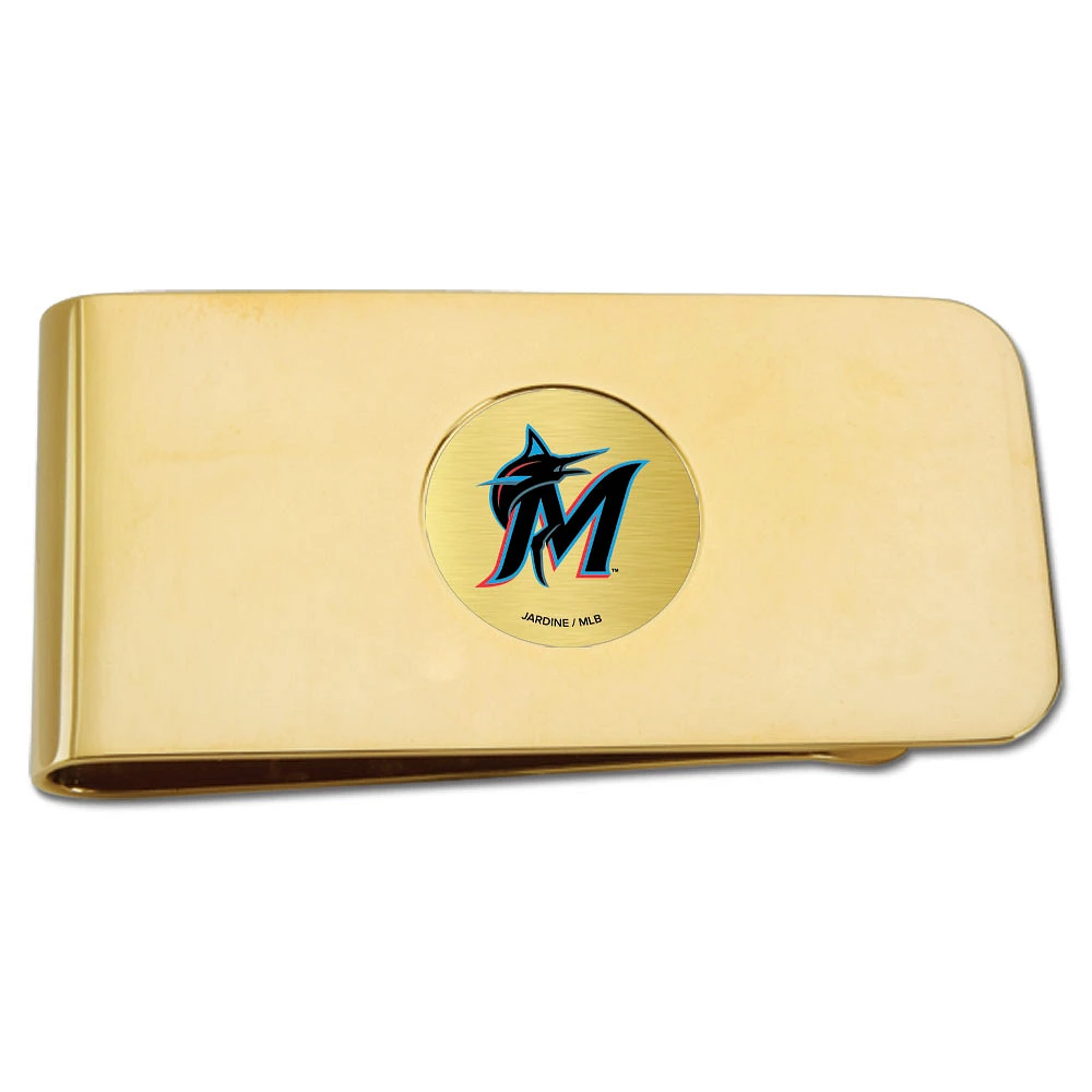 Gold Miami Marlins Money Clip