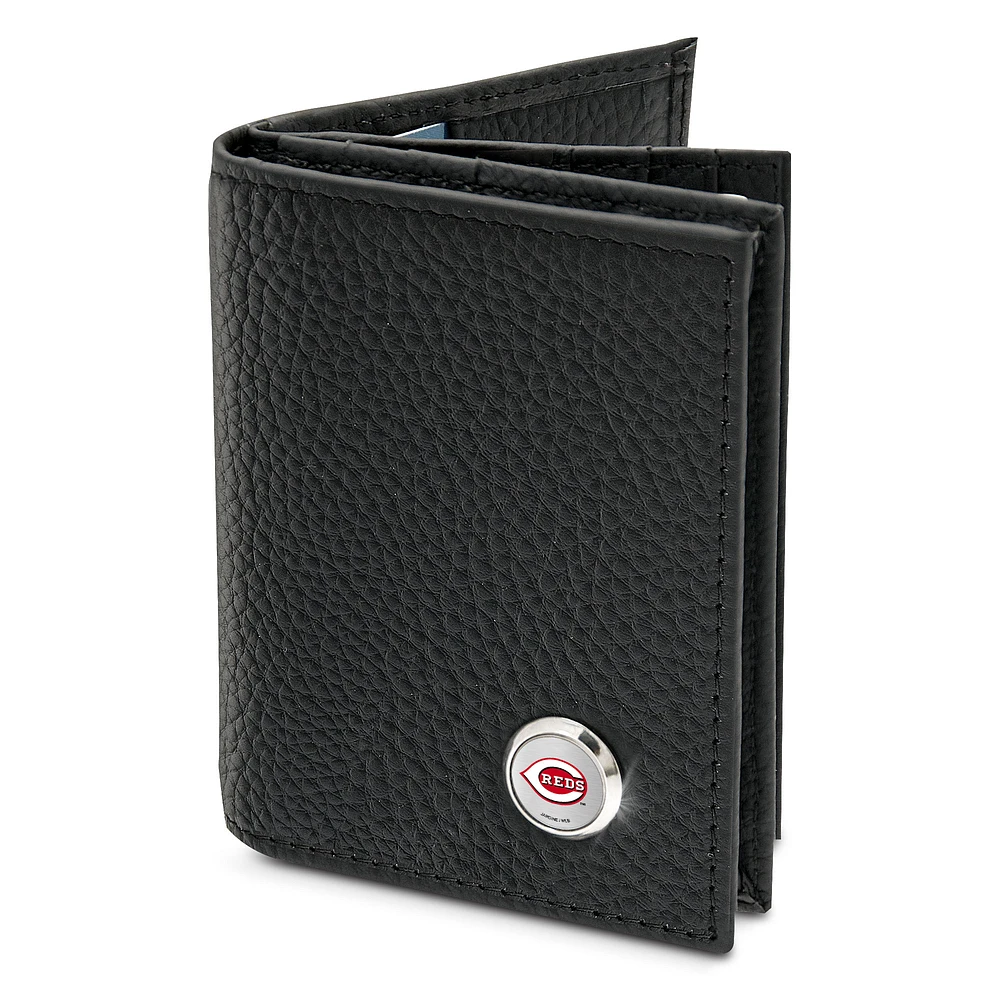 Men's Black Cincinnati Reds Business Card Wallet