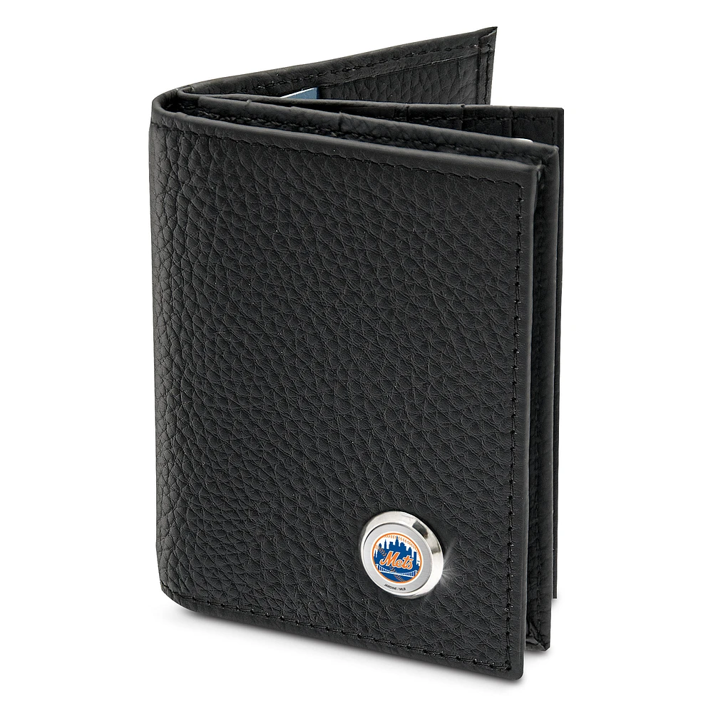 Men's Black New York Mets Business Card Wallet