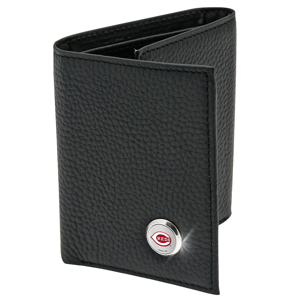 Men's Black Cincinnati Reds Leather Wallet