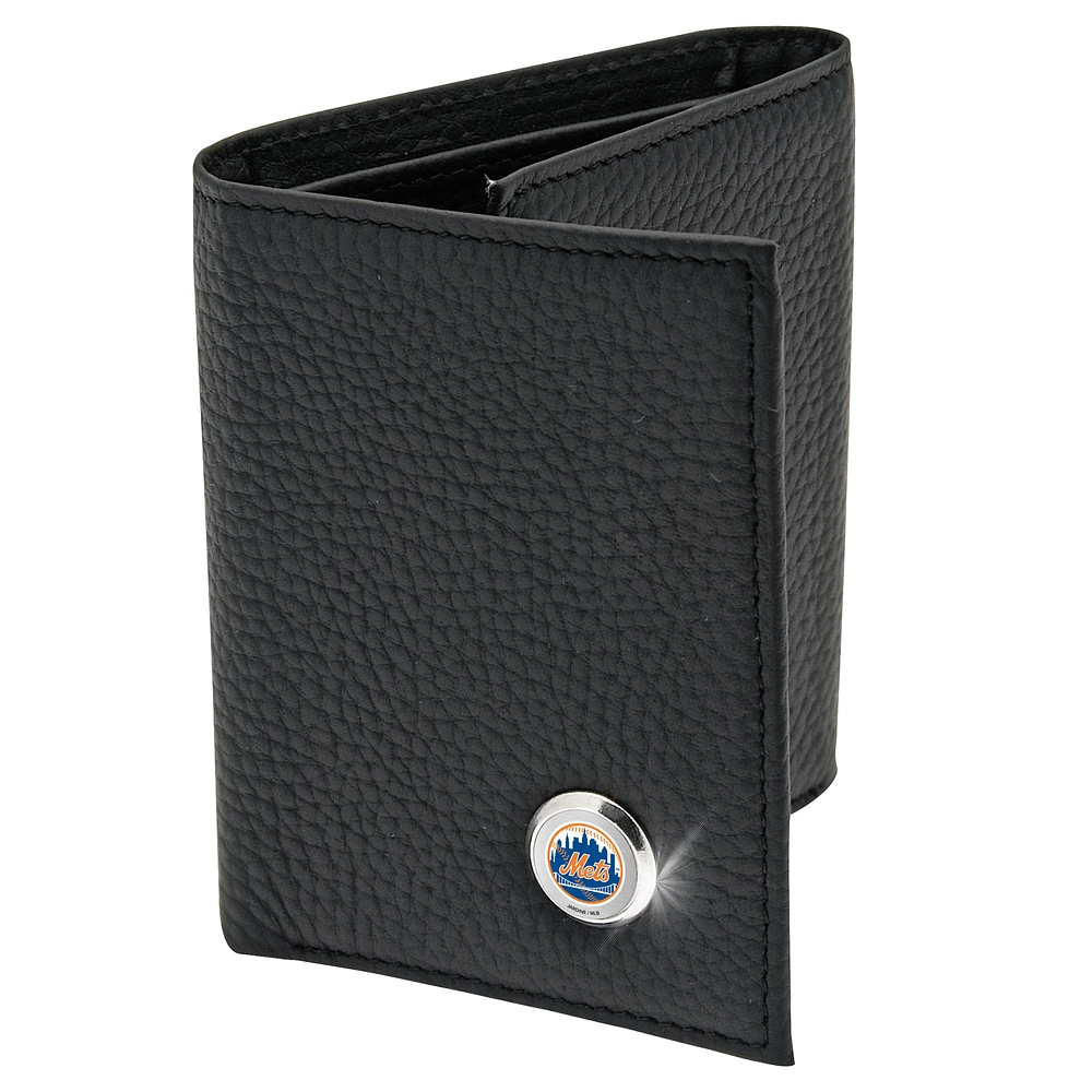 Men's Black New York Mets Leather Wallet