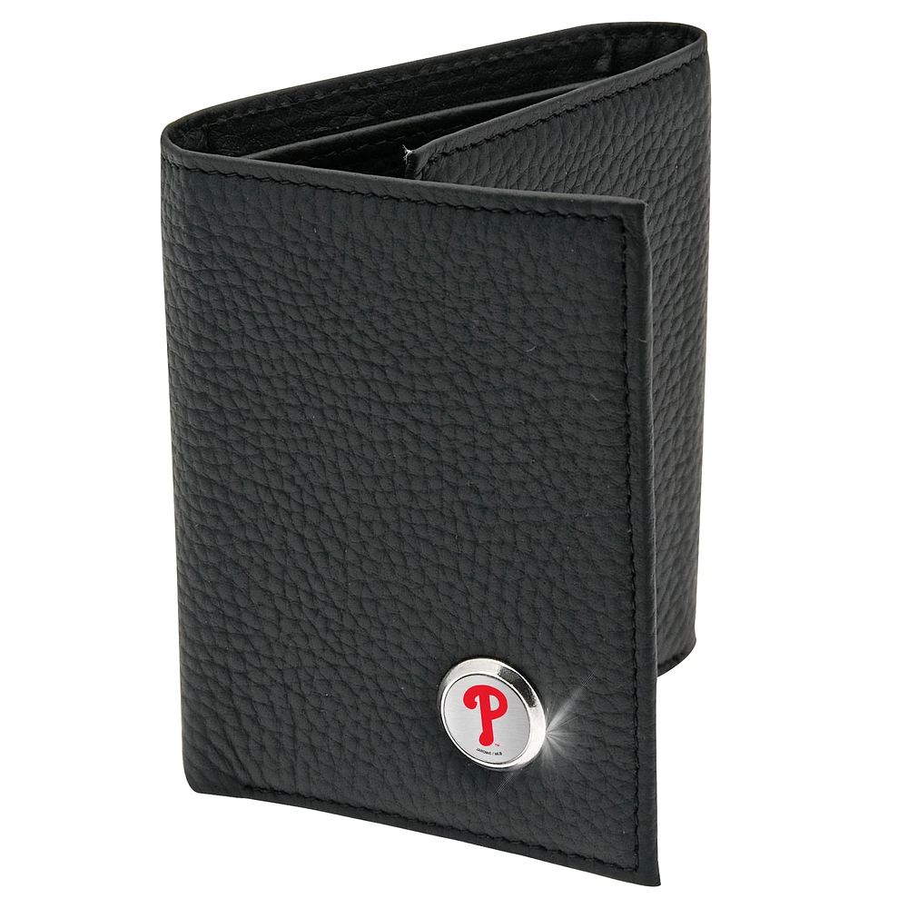 Men's Black Philadelphia Phillies Leather Wallet