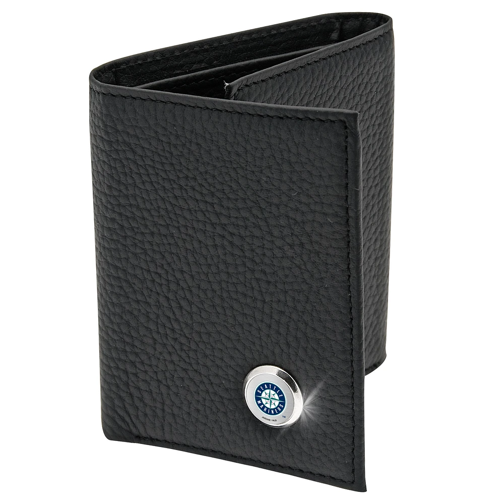 Men's Black Seattle Mariners Leather Wallet