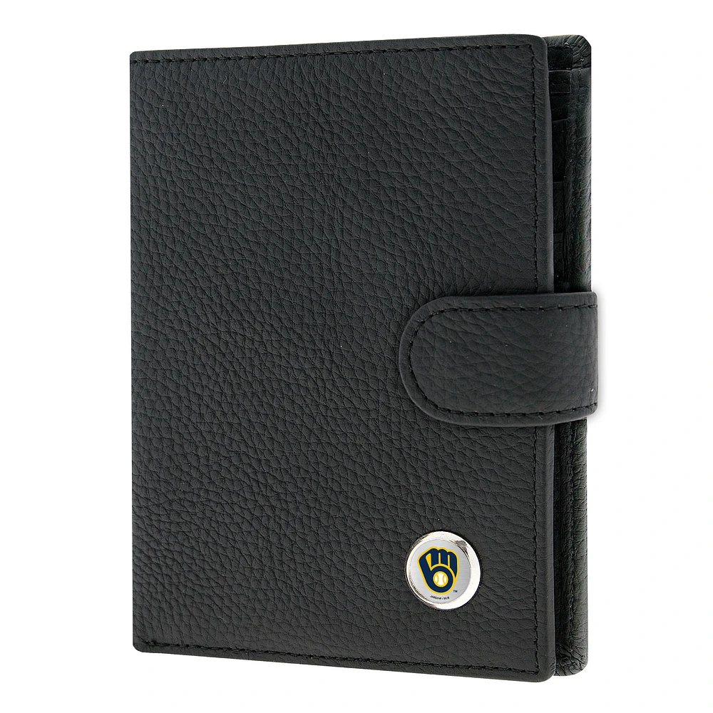 Women's Black Milwaukee Brewers Leather Wallet