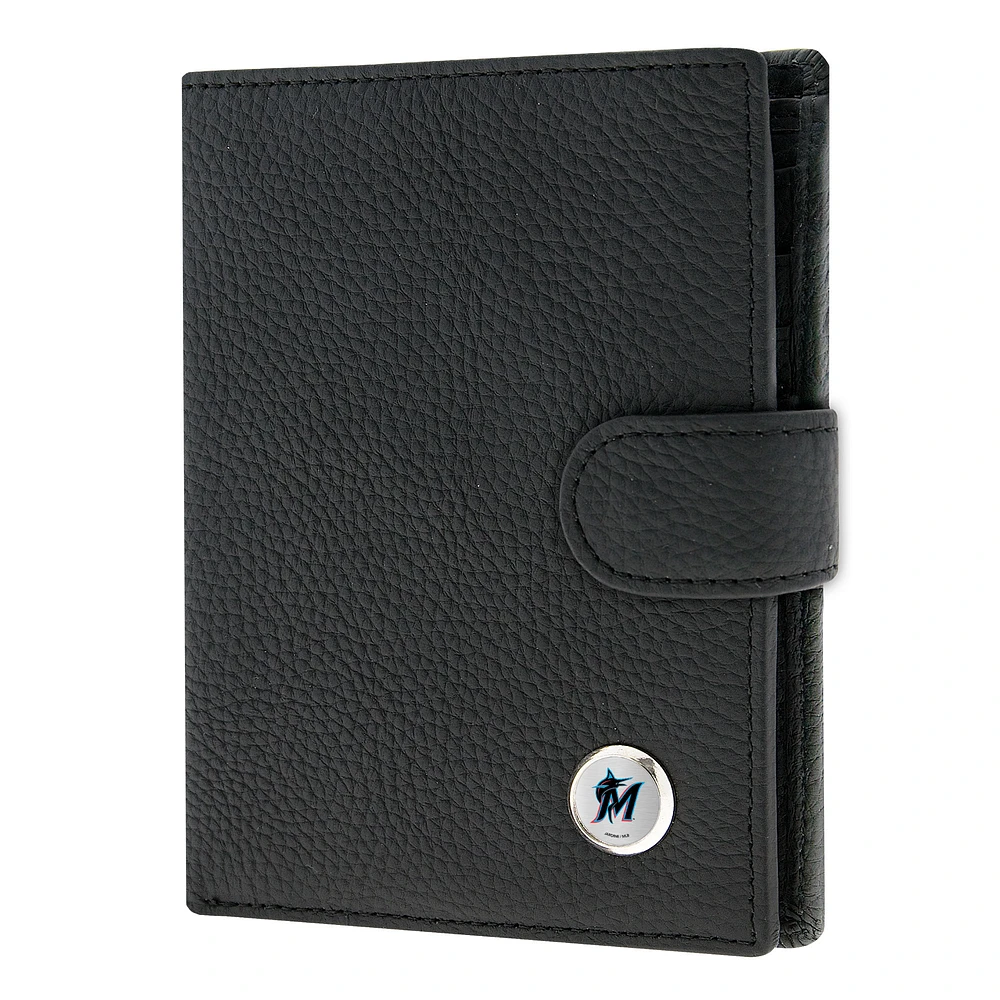 Women's Black Miami Marlins Leather Wallet