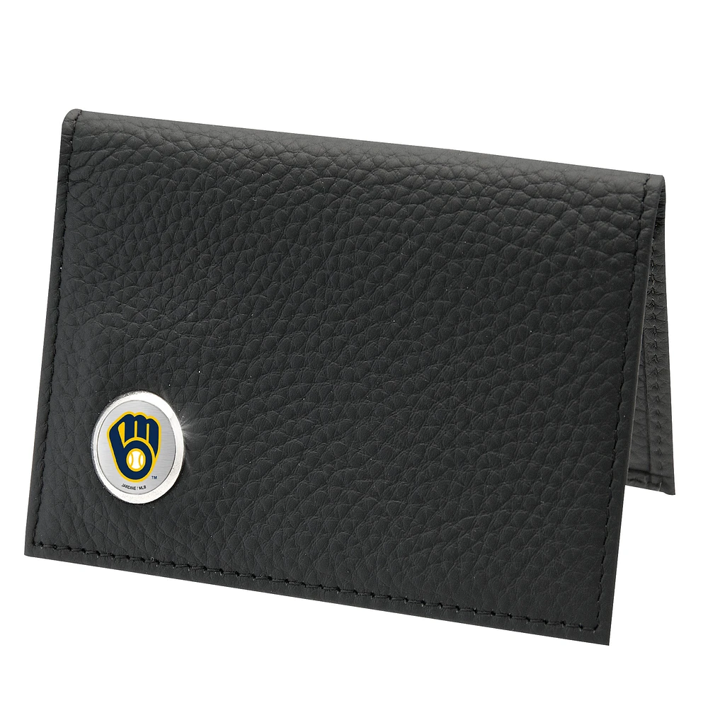 Men's Black Milwaukee Brewers Credit Card Wallet