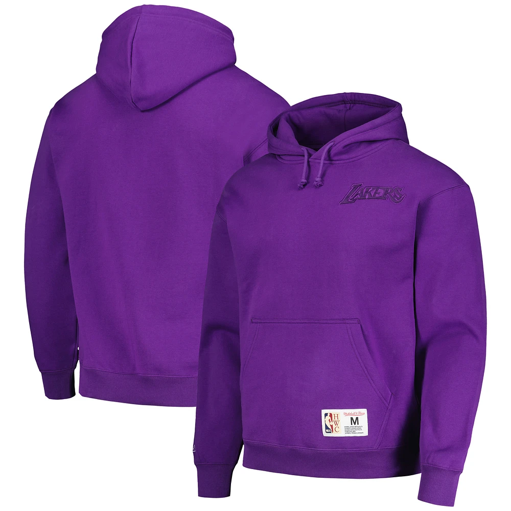 Men's Mitchell & Ness Purple Los Angeles Lakers Hardwood Classics Tonal Pullover Hoodie