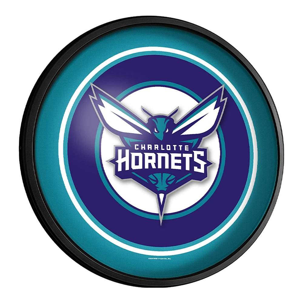 Charlotte Hornets 18'' Round Slimline Illuminated Wall Sign