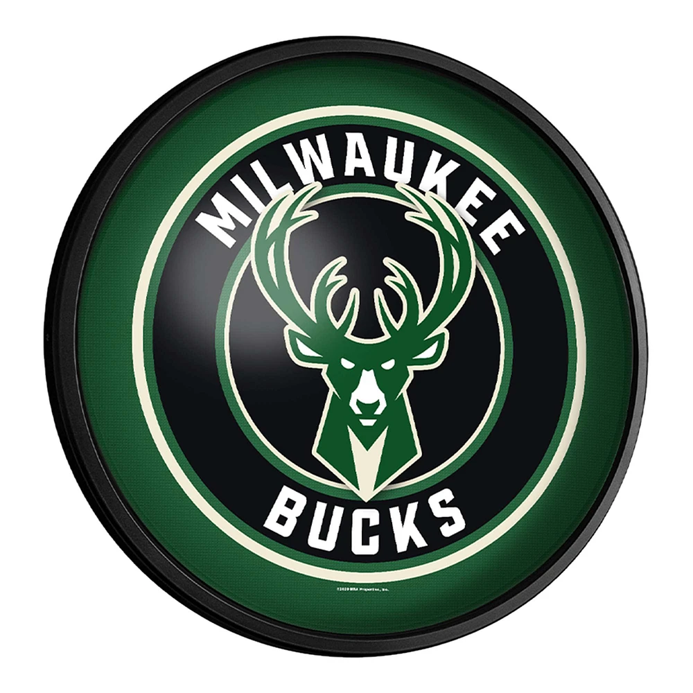 Milwaukee Bucks 18'' Round Slimline Illuminated Wall Sign