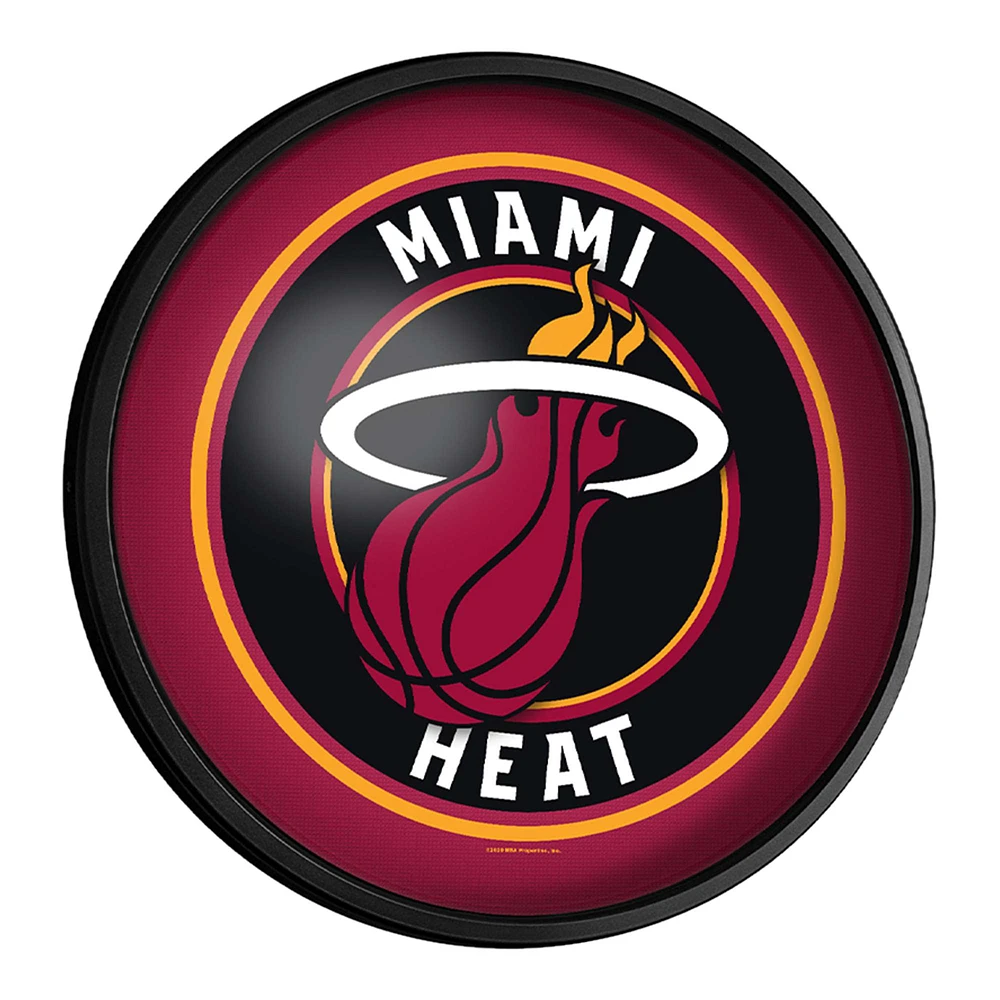 Miami Heat 18'' Round Slimline Illuminated Wall Sign