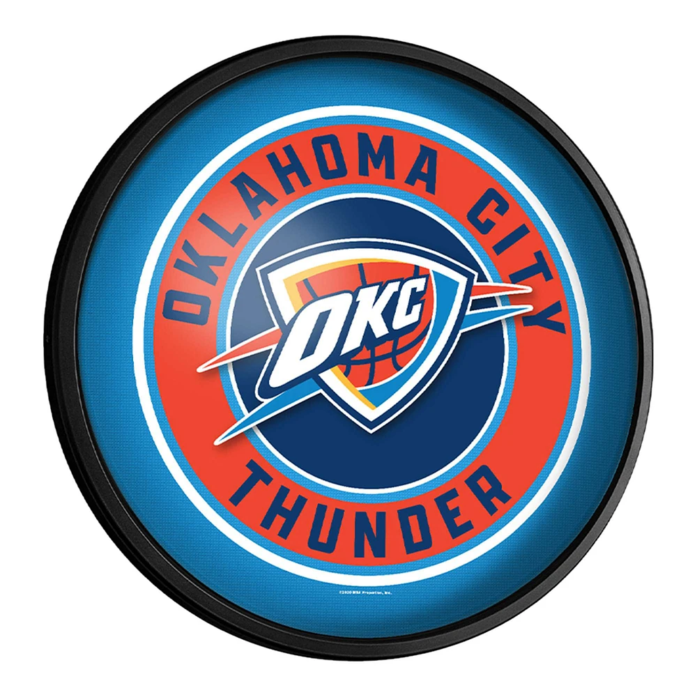Oklahoma City Thunder 18'' Round Slimline Illuminated Wall Sign