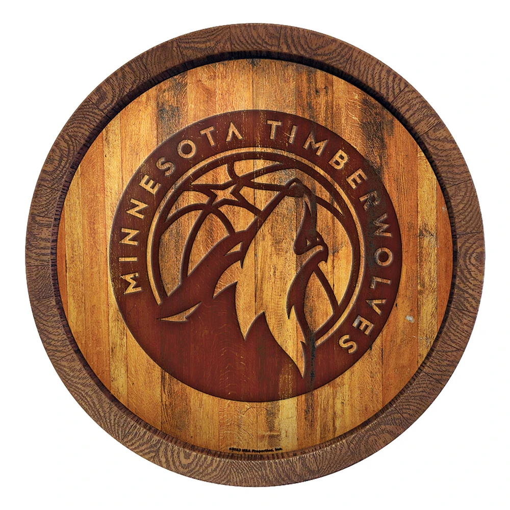Minnesota Timberwolves 20.25'' Faux Barrel Top Sign