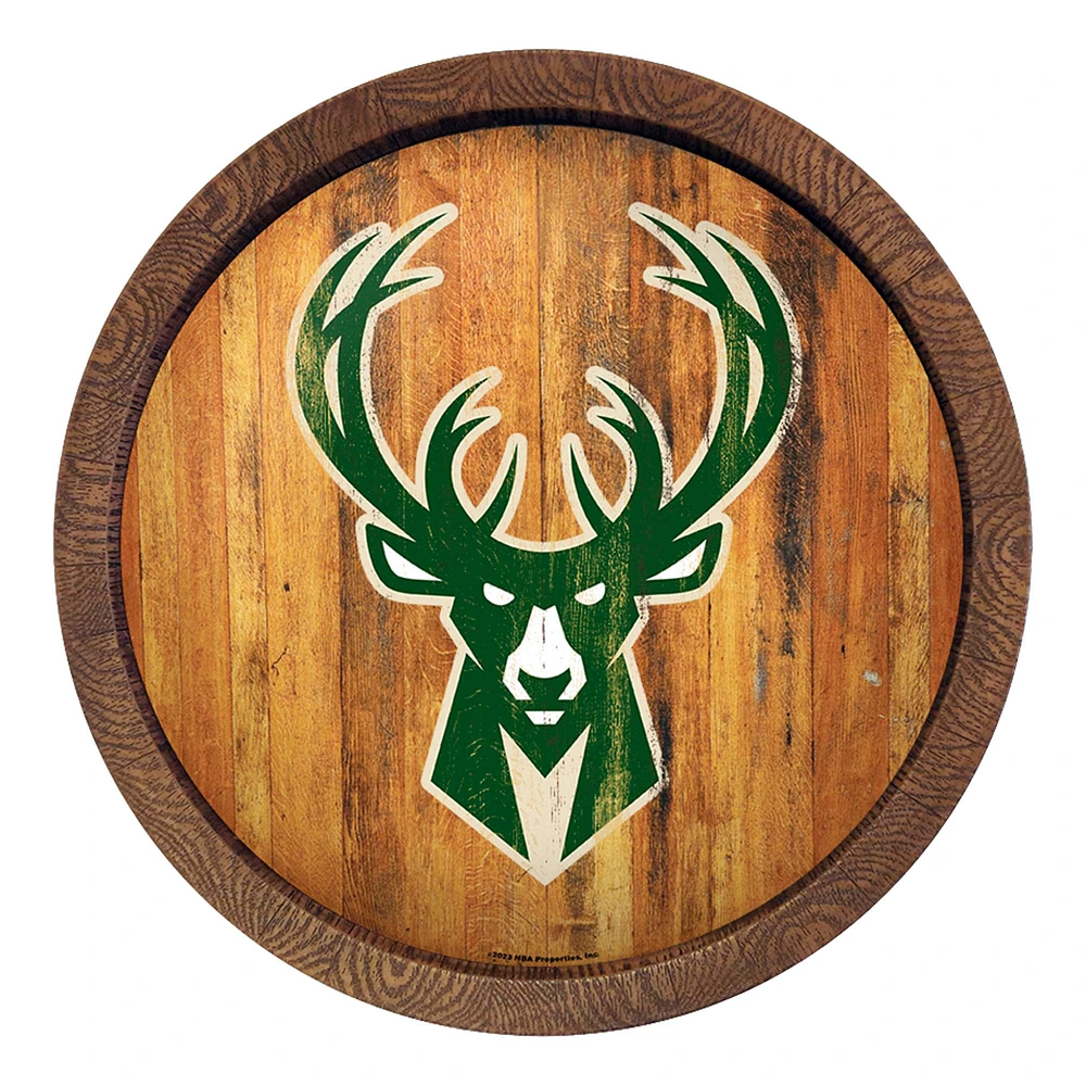 Milwaukee Bucks 20.25'' Faux Barrel Top Sign