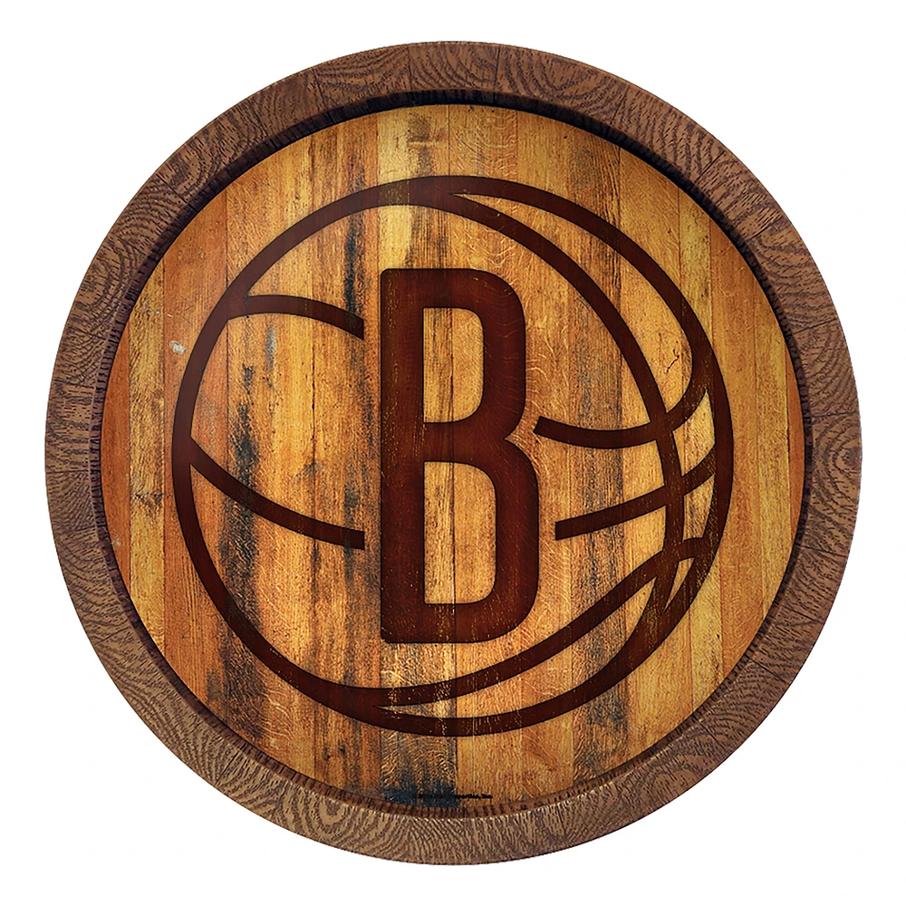 Brooklyn Nets 20.25'' Faux Barrel Top Sign
