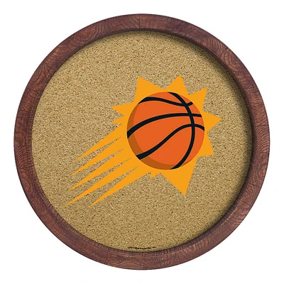 Phoenix Suns 20.25'' Round Faux Barrel Framed Cork Board