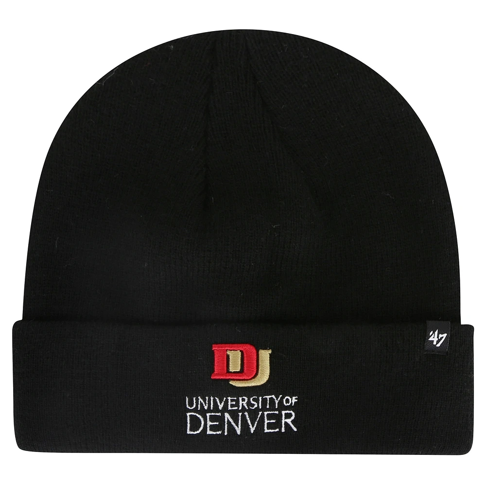 Men's '47 Black Denver Pioneers Core Cuffed Knit Hat