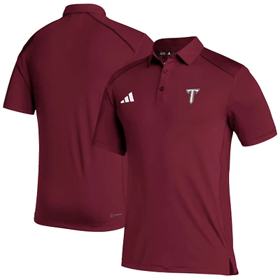 Men's adidas Cardinal Troy University Trojans Sideline Classic Polo