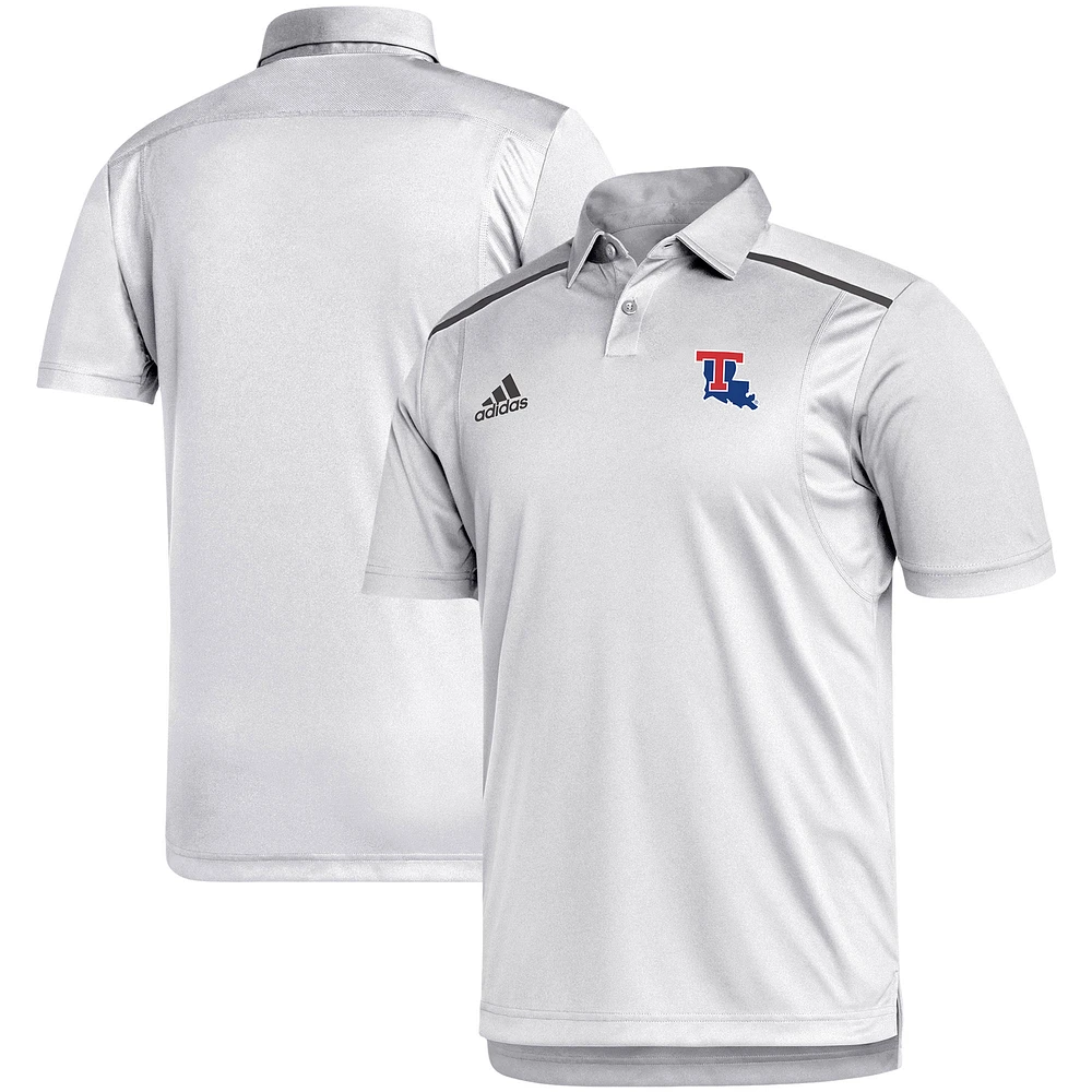 Men's adidas White Louisiana Tech Bulldogs Sideline Team-Issued Polo
