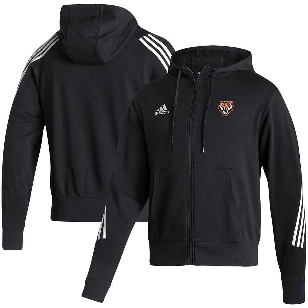 Men's adidas Black Idaho State Bengals Sideline Fashion Full-Zip Pullover Hoodie