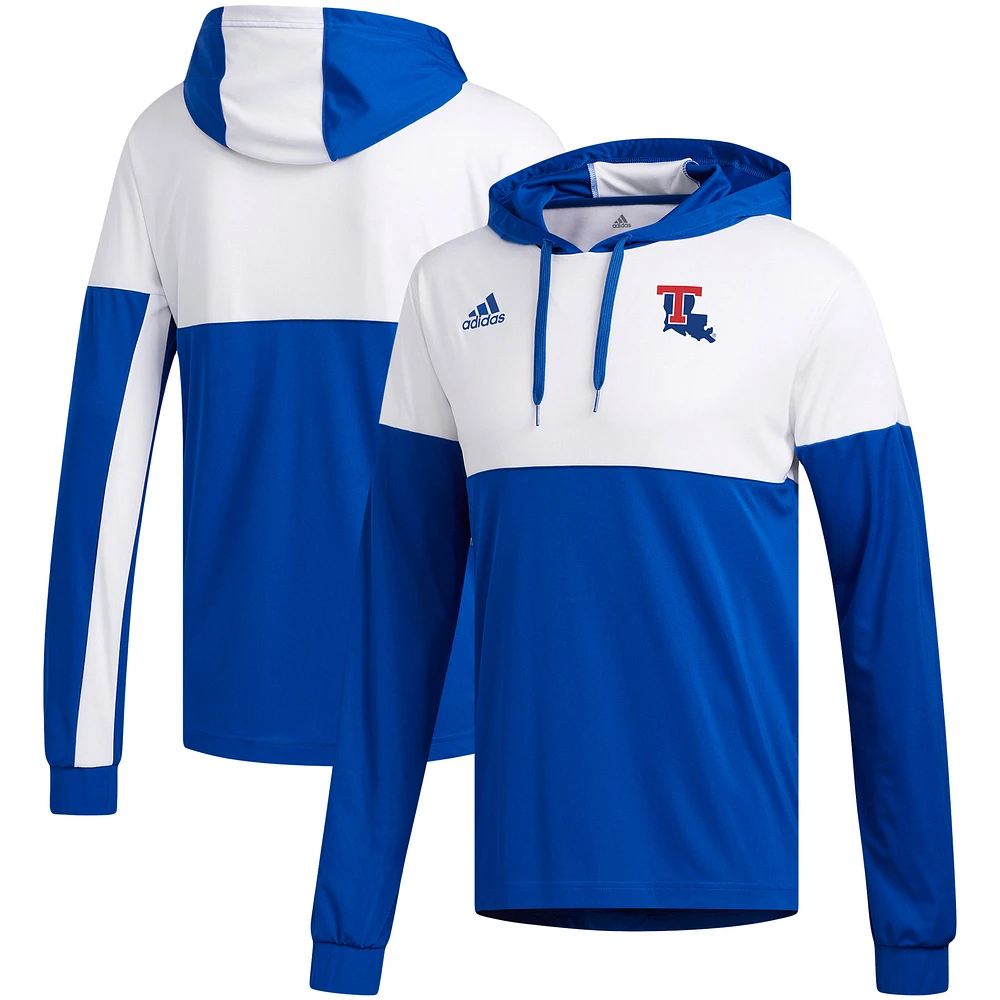 Men's adidas Royal Louisiana Tech Bulldogs Sideline Legend Shooter Pullover Hoodie