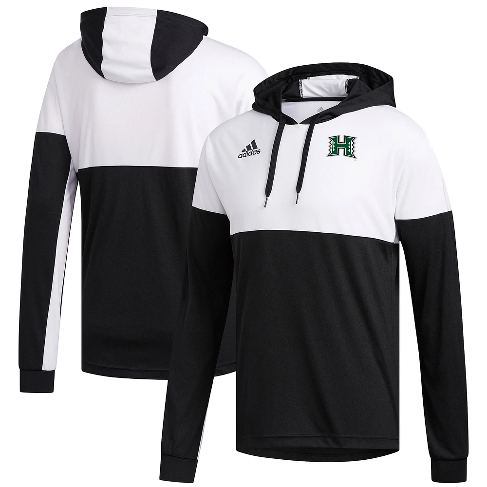 Men's adidas Black Hawaii Rainbow Warriors Sideline Legend Shooter Pullover Hoodie