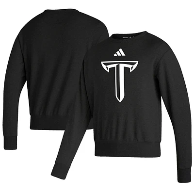 Men's adidas Black Troy University Trojans Sideline Premium Retro Crew Pullover
