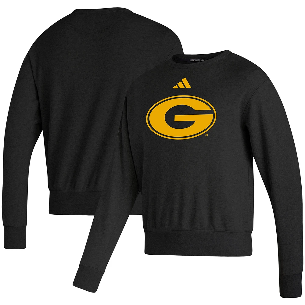 Men's adidas Black Grambling Tigers Sideline Premium Retro Pullover Top