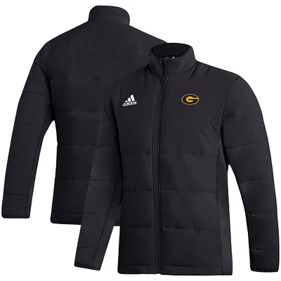 Men's adidas Black Grambling Tigers Sideline Midweight Full-Zip Jacket