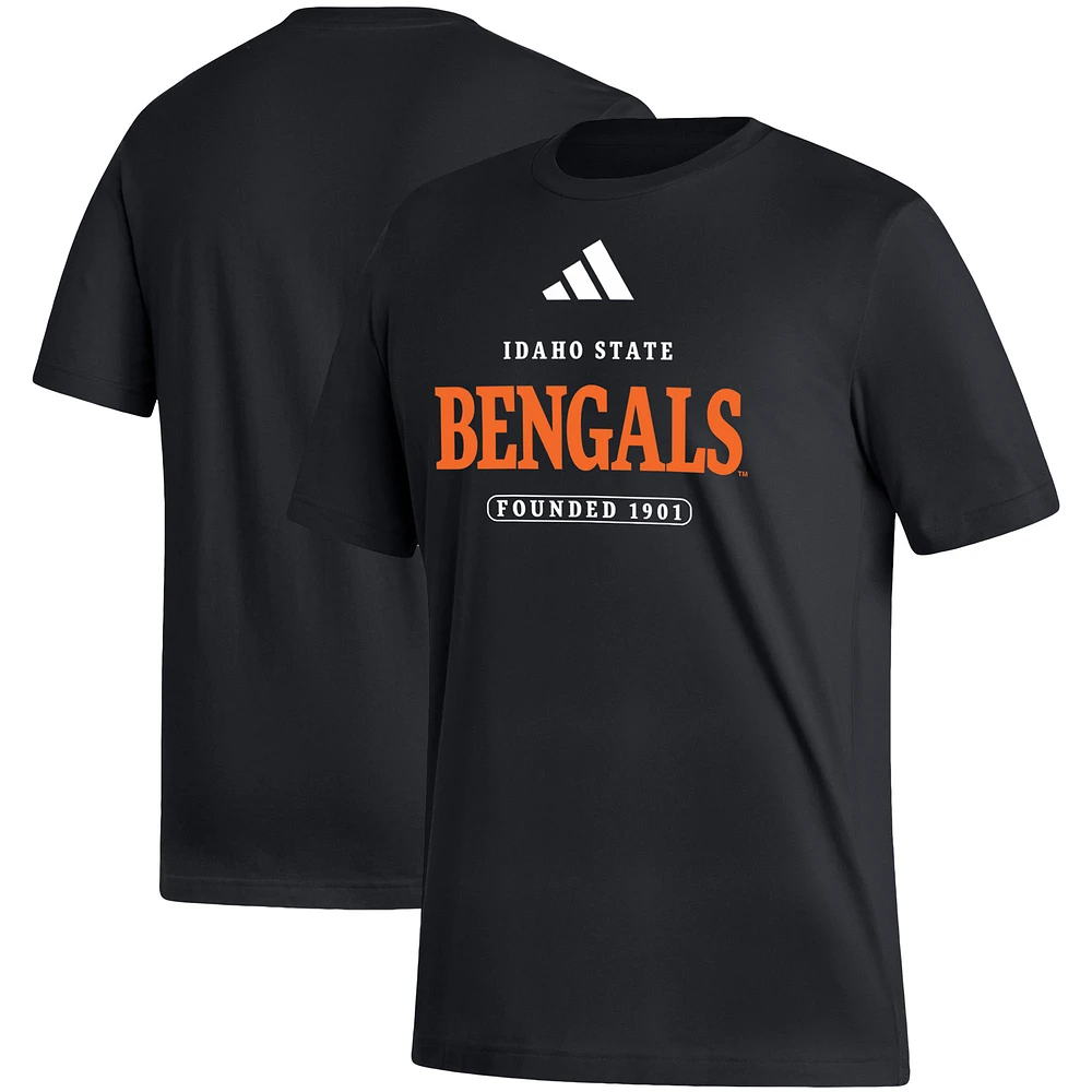 Men's adidas Black Idaho State Bengals Sideline Fresh Short Sleeve T-Shirt