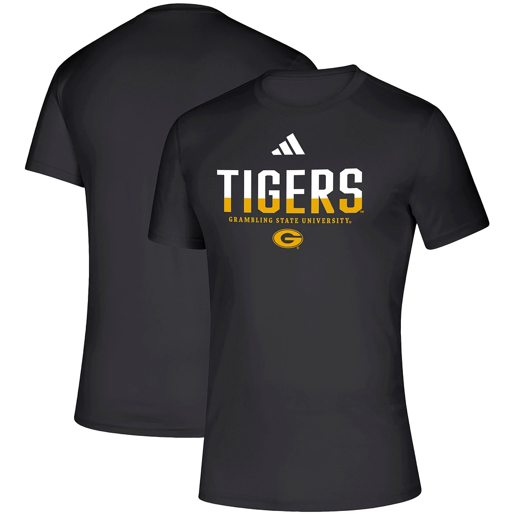Men's adidas Black Grambling Tigers Sideline Creator T-Shirt