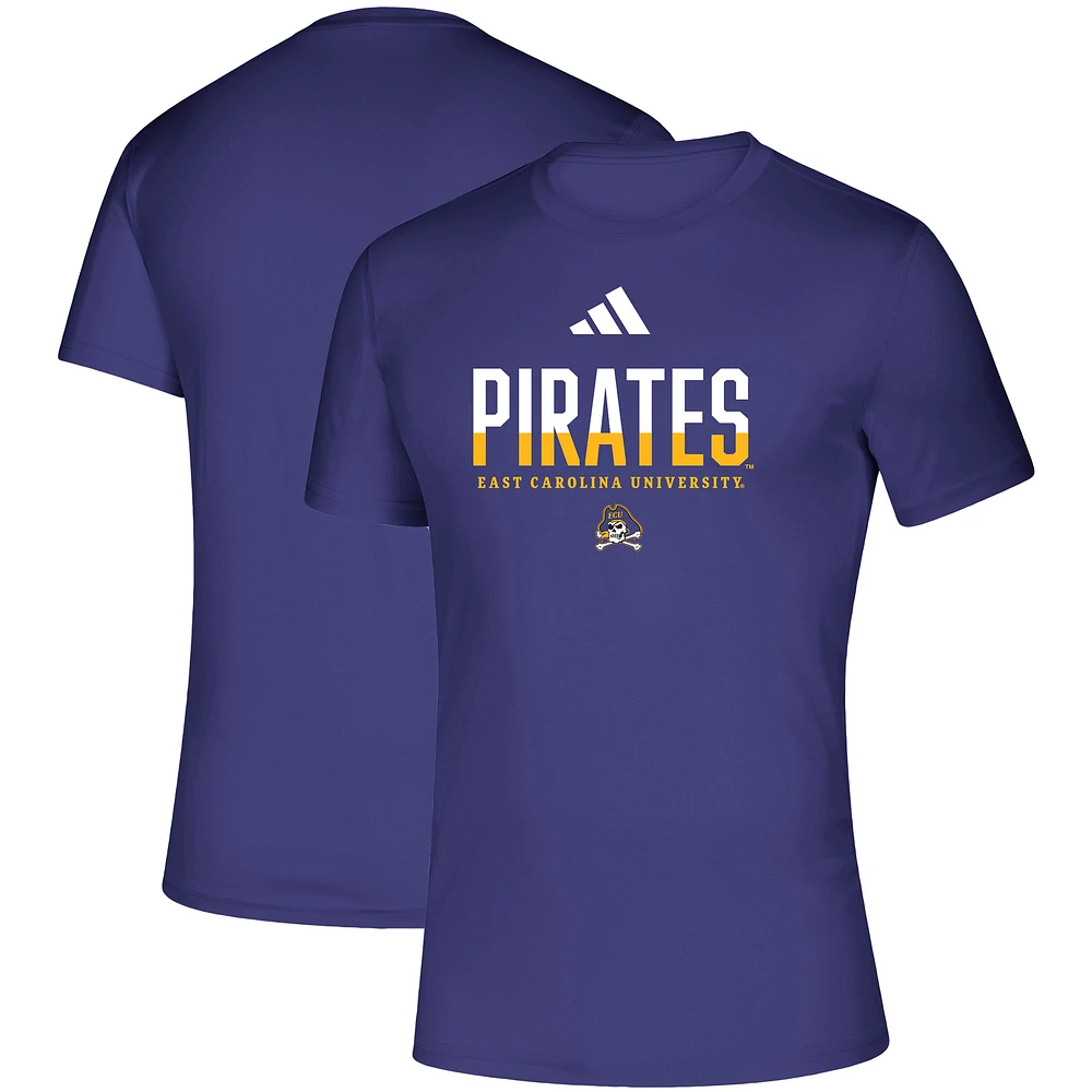 Men's adidas Purple ECU Pirates Sideline Creator T-Shirt