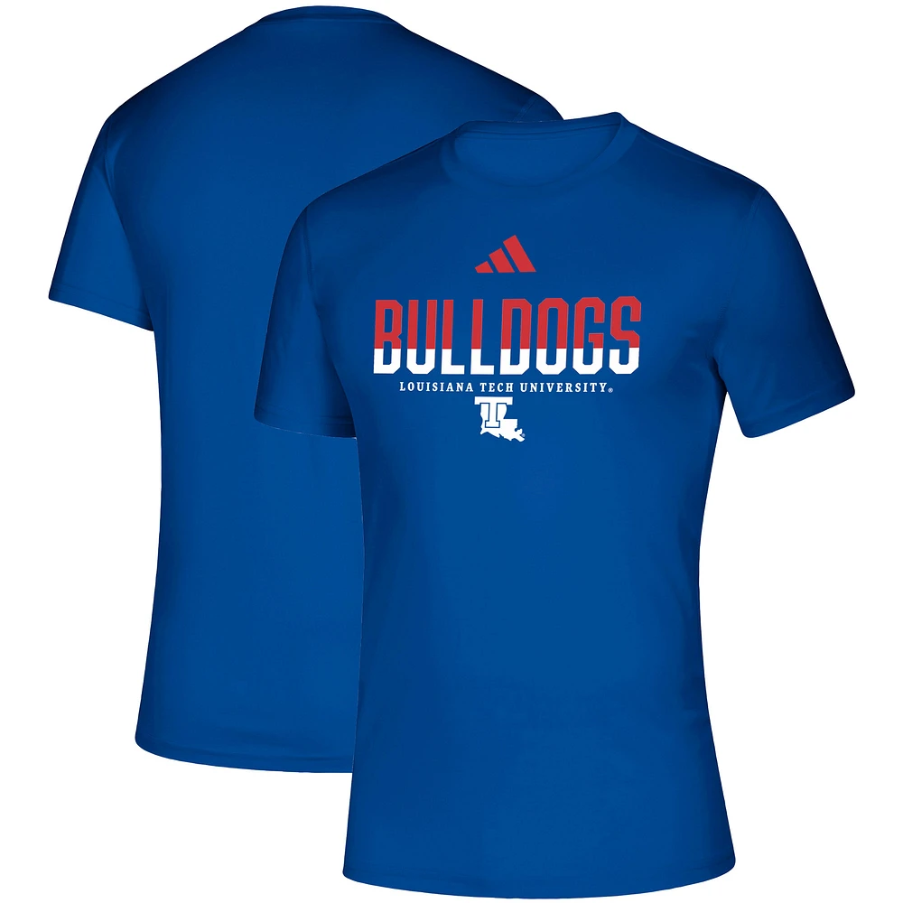 Men's adidas Royal Louisiana Tech Bulldogs Sideline Creator T-Shirt