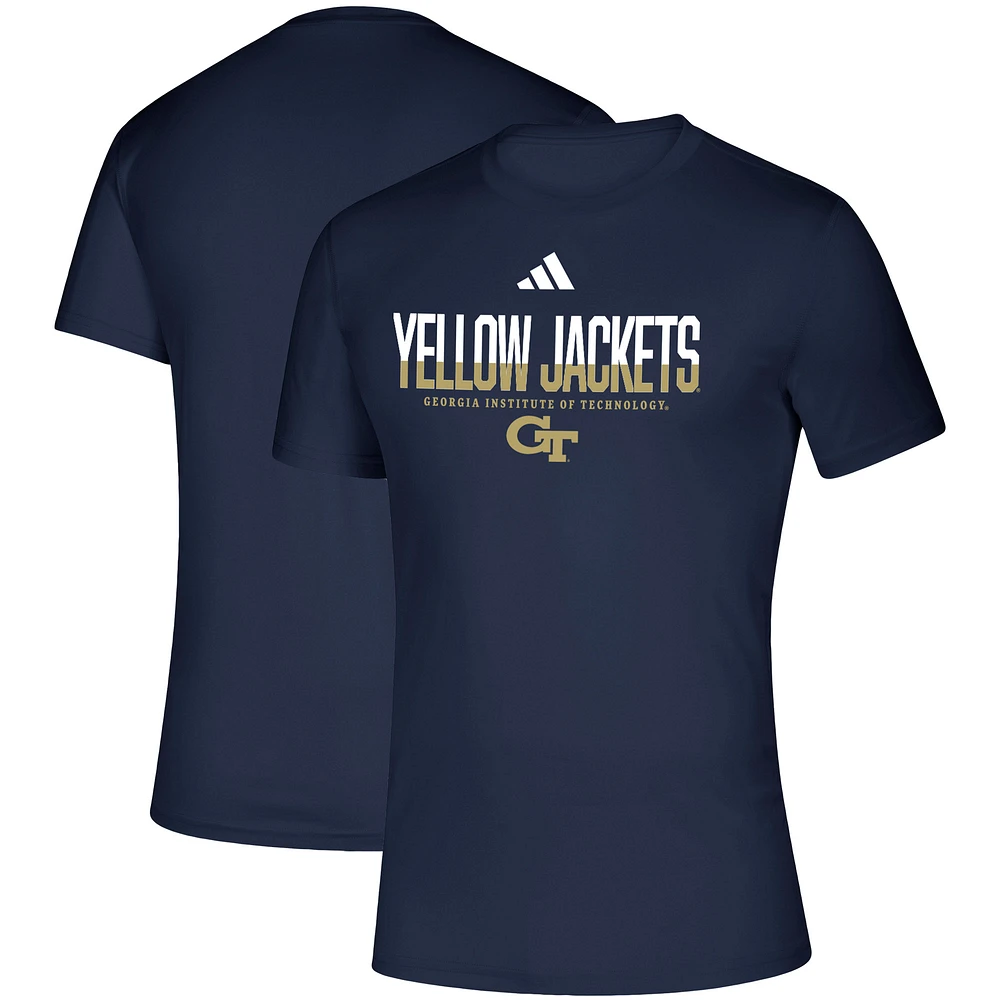 Men's adidas Navy Georgia Tech Yellow Jackets Sideline Creator T-Shirt