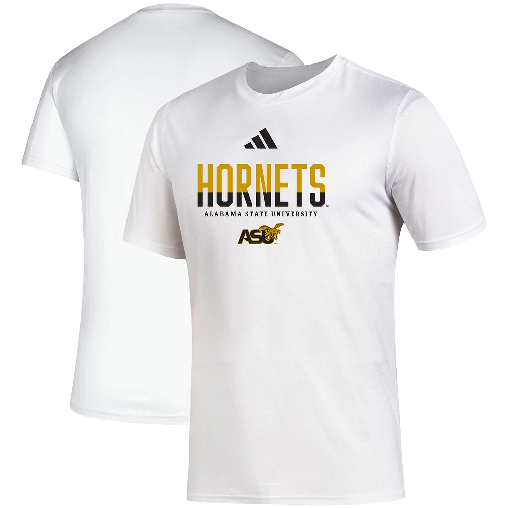 Men's adidas White Alabama State Hornets Sideline Creator T-Shirt