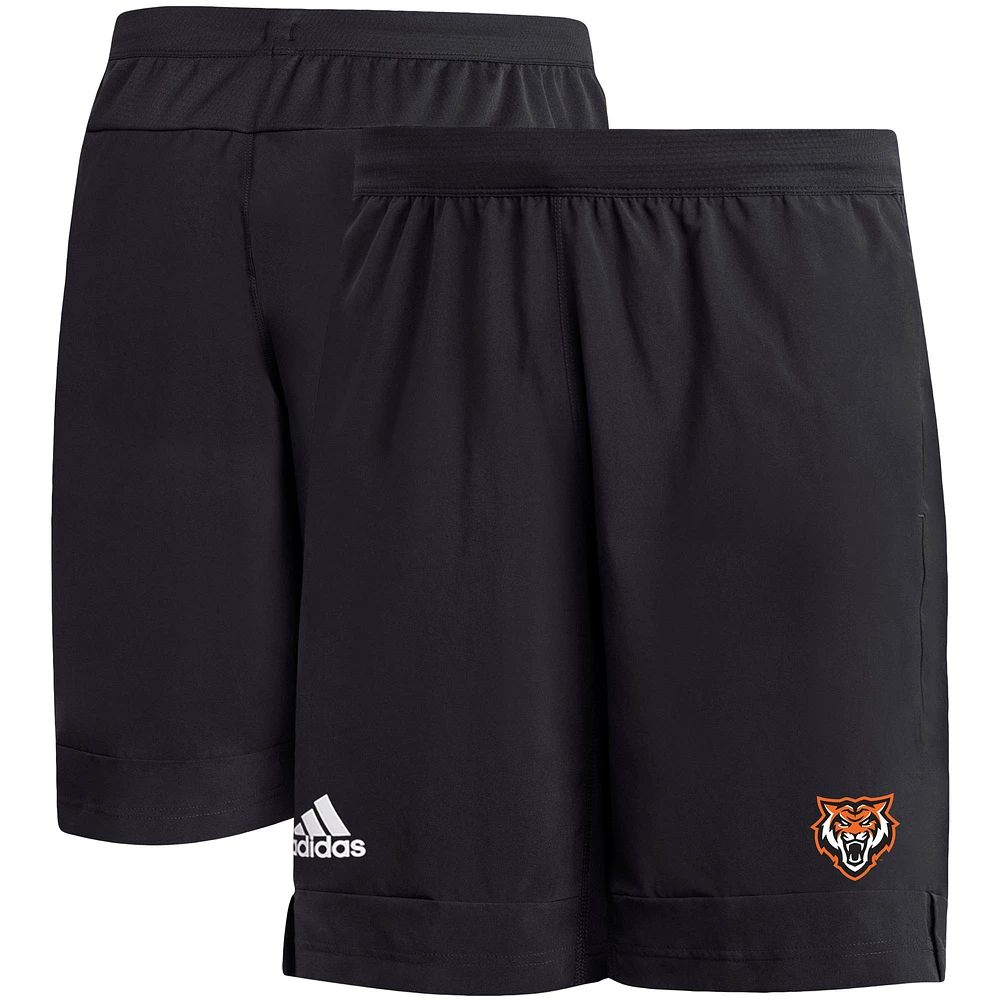 Men's adidas Black Idaho State Bengals Sideline 9” Heat Ready Woven Shorts