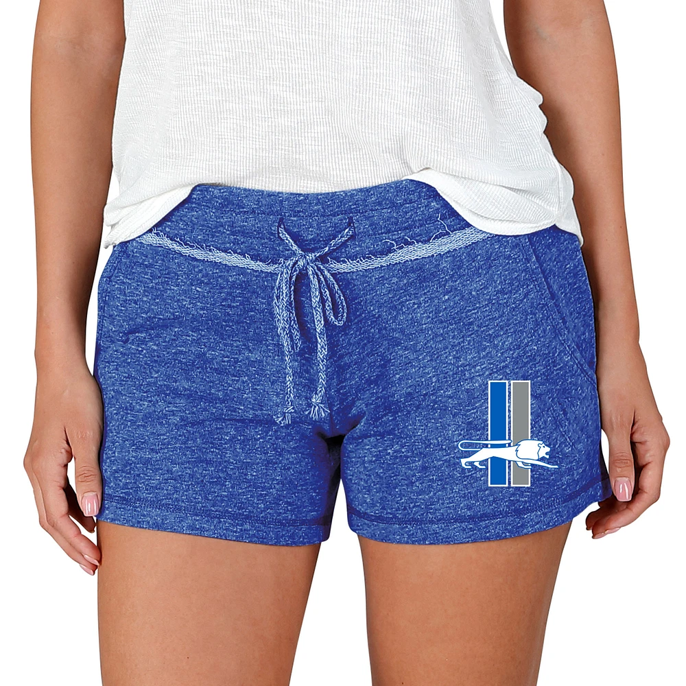 Women's Concepts Sport Blue Detroit Lions Mainstream Terry Lounge Shorts