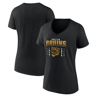 Women's Fanatics Black Boston Bruins Centennial T-Shirt