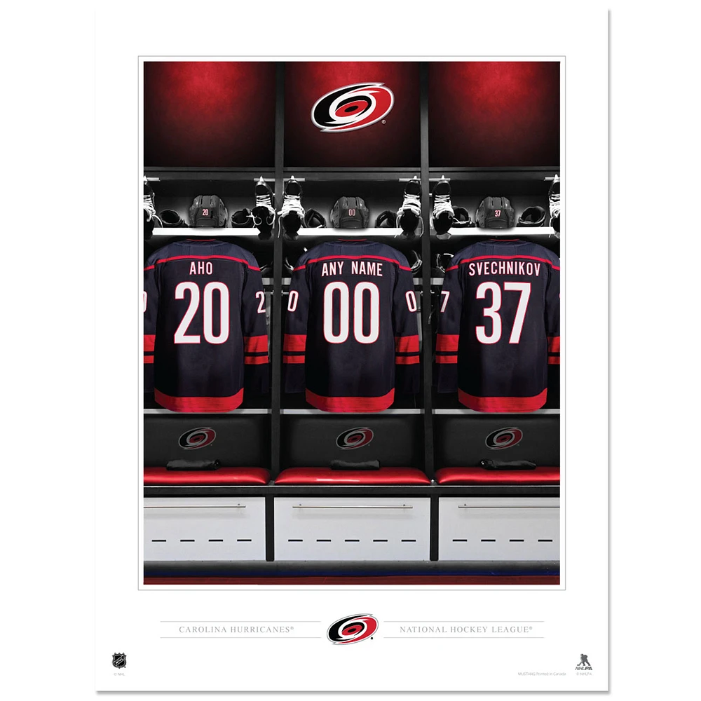 Carolina Hurricanes 12" x 16" Personalized Locker Room Photo Print