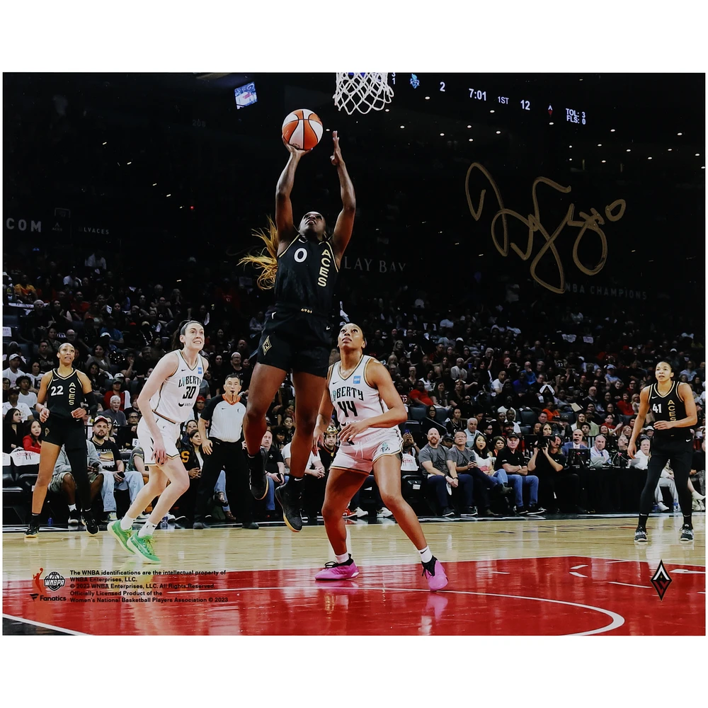 Jackie Young Las Vegas Aces 2023 WNBA Finals Champion Autographed 8" x 10" Action Photograph