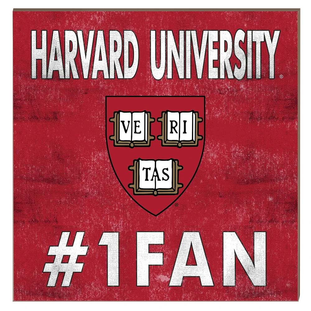 Harvard Crimson 10" x 10" #1 Fan Plaque