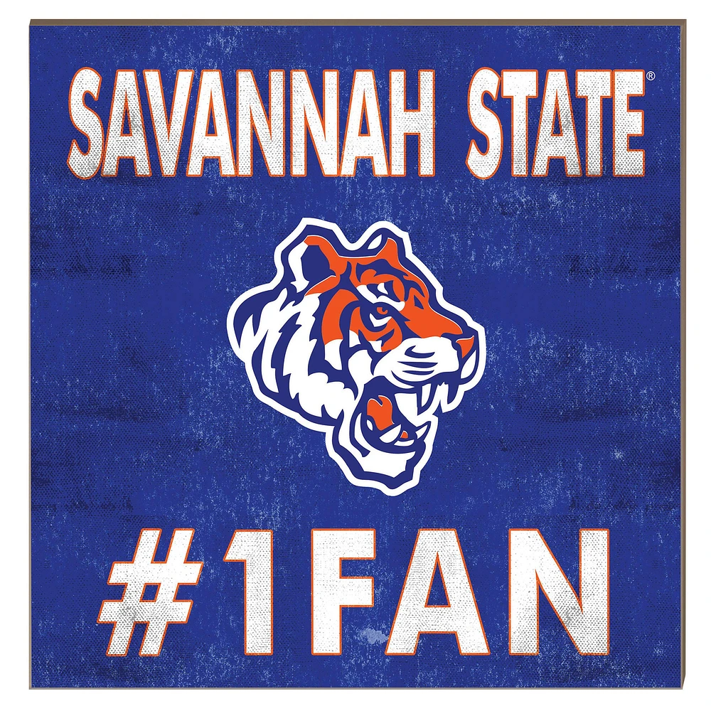 Savannah State Tigers 10" x 10" #1 Fan Plaque